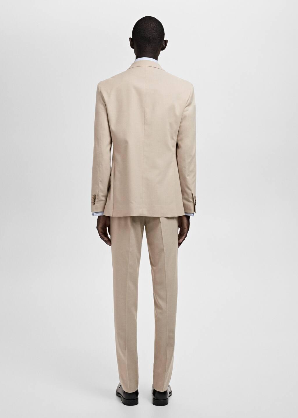 Beige Milan Slim-Fit Suit Jacket, Light Beige, large image number 6