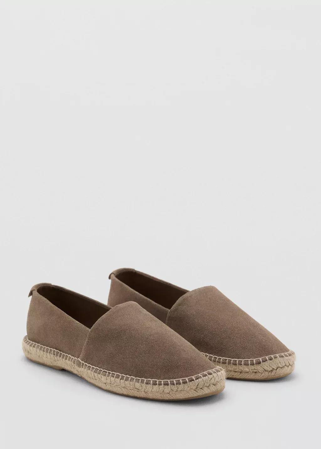 MEDIUM BROWN Jute suede espadrilles, , large image number 0