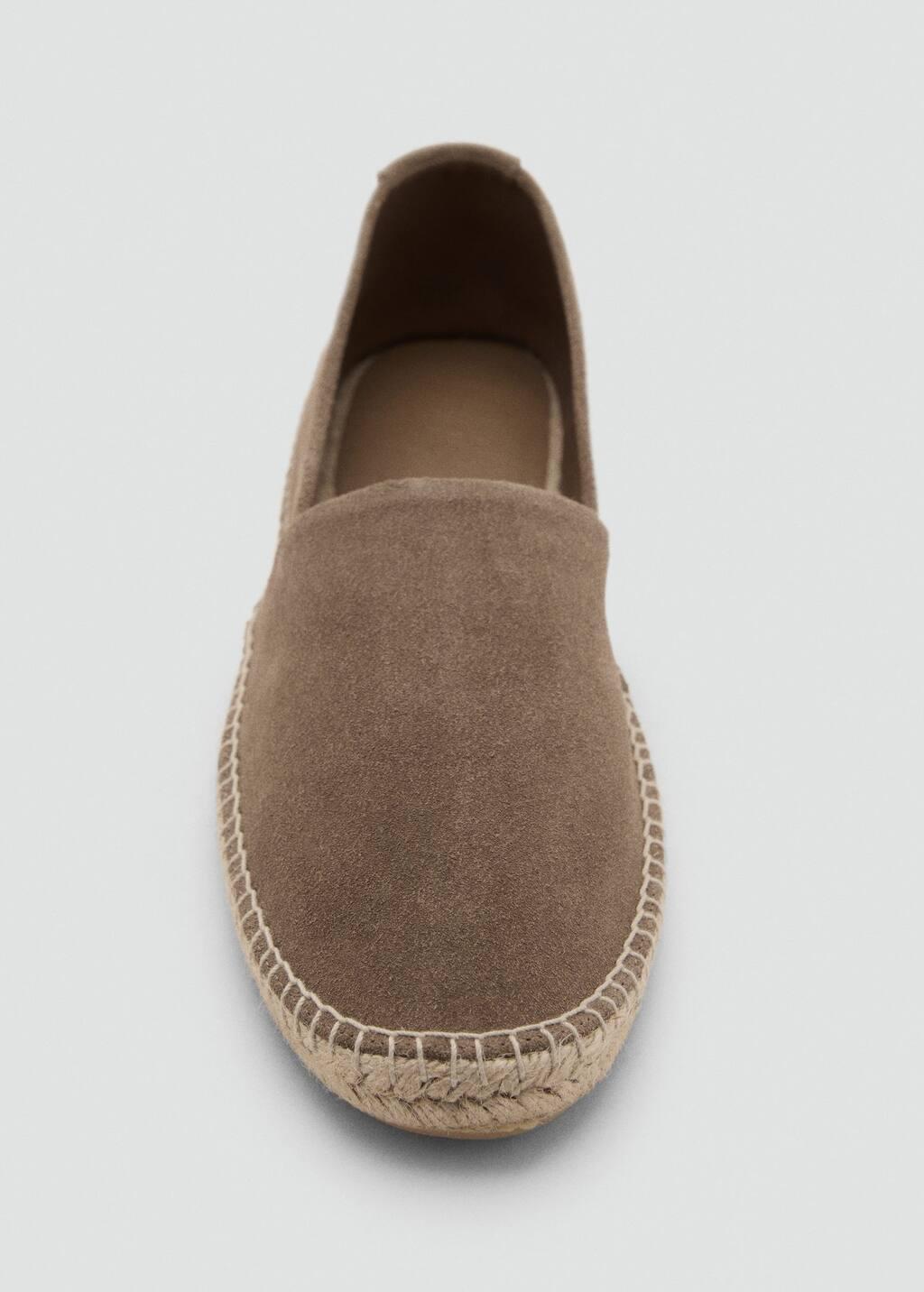 MEDIUM BROWN Jute suede espadrilles, , large image number 4