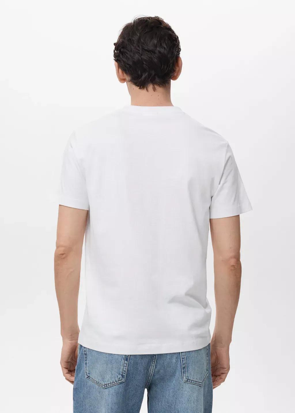 White V-Neck T-Shirt, , large image number 5