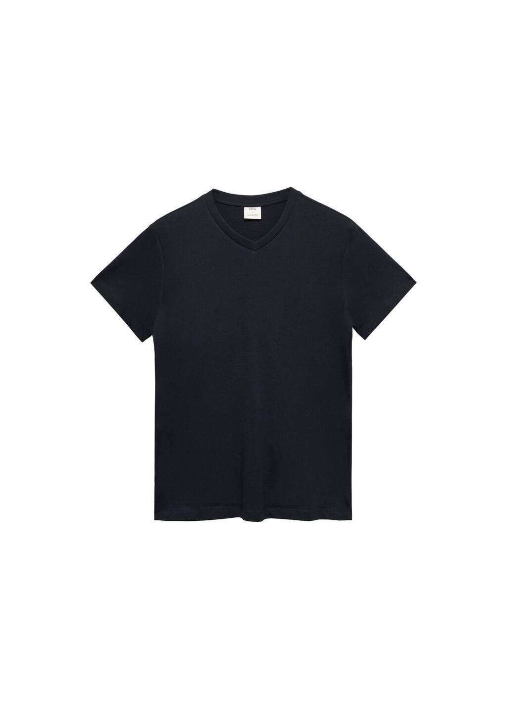 Navy V-Neck T-Shirt, , large image number 3
