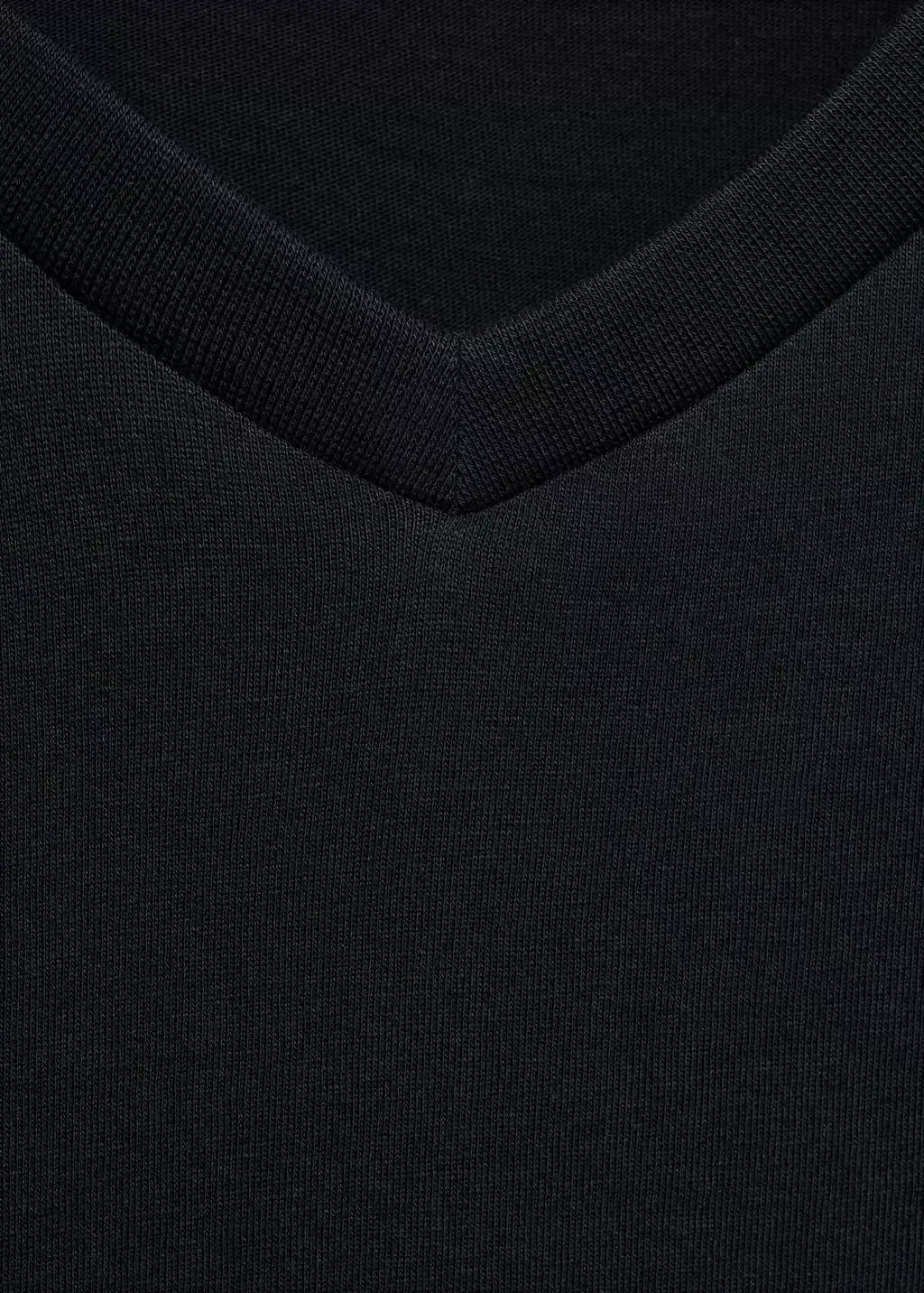Navy V-Neck T-Shirt, , large image number 4
