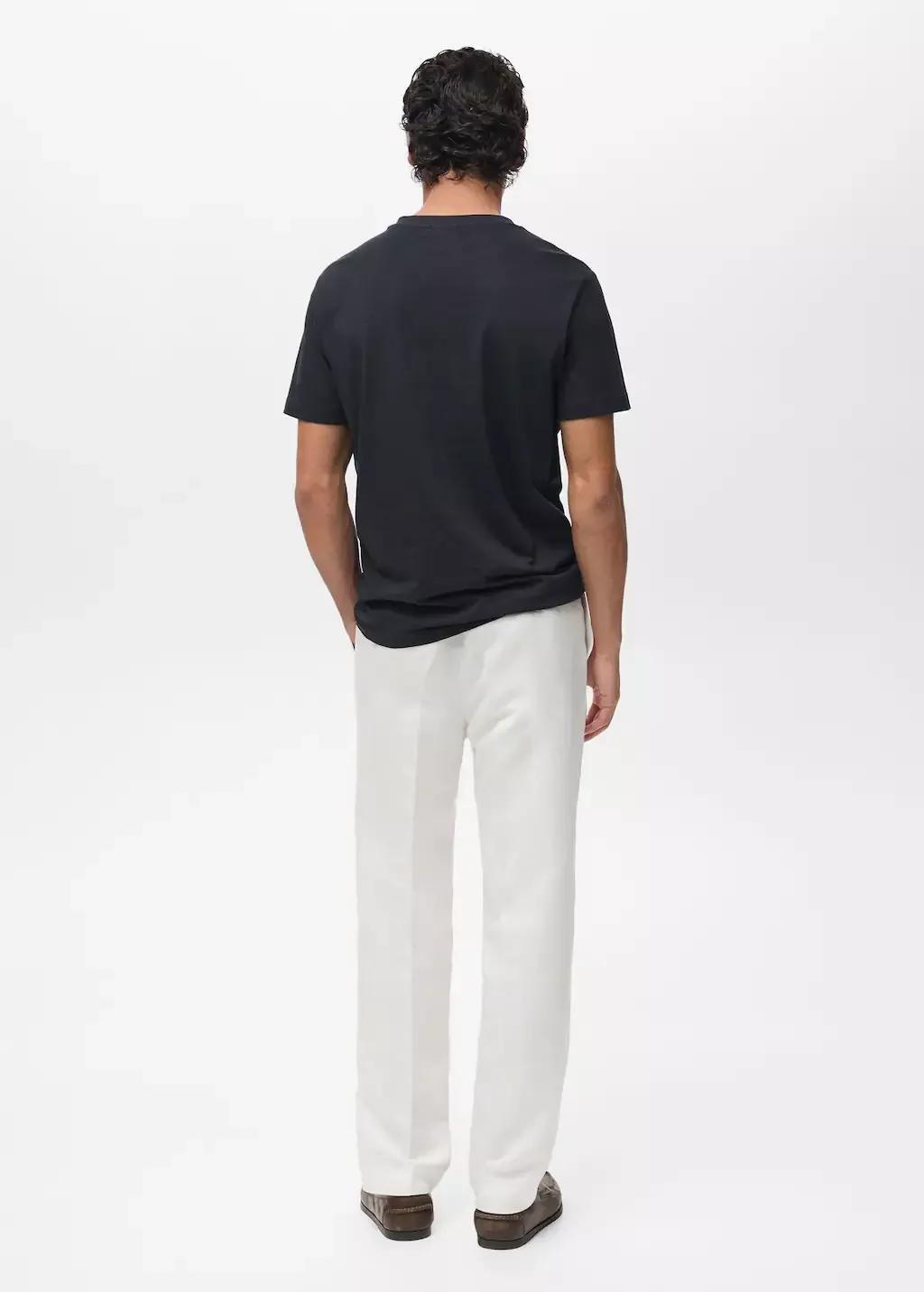 Navy V-Neck T-Shirt, , large image number 5