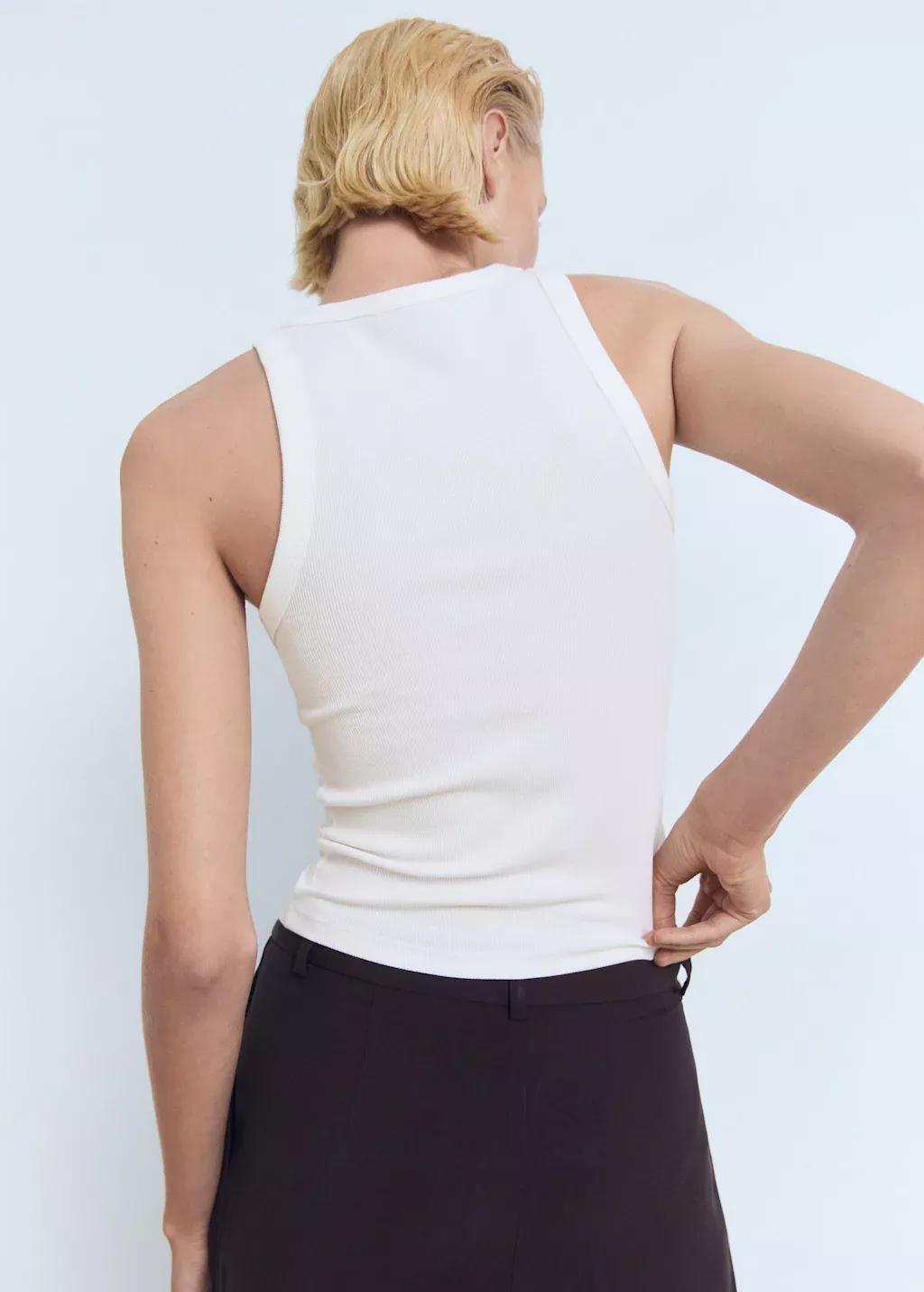 Ribbed cotton-blend top, , large image number 5