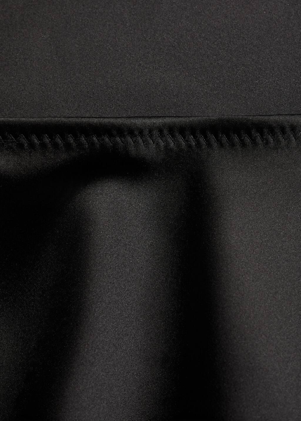 Black Satin Long Skirt, , large image number 4