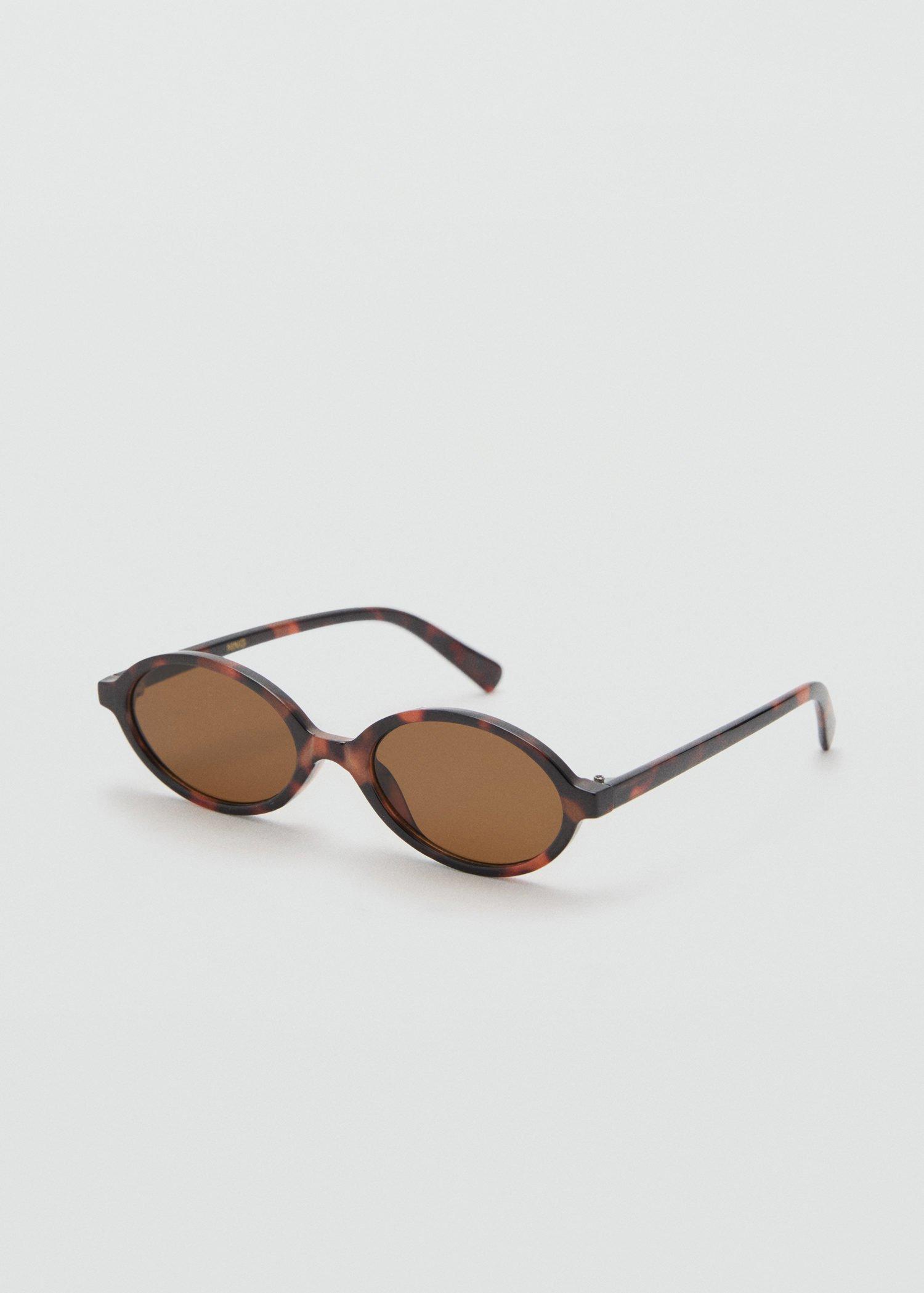 Brown Thin-Frame Sunglasses, Dark Brown, large image number 2