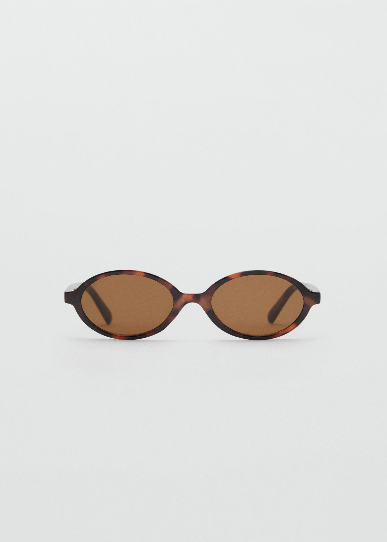 Brown Thin-Frame Sunglasses, Dark Brown, large image number 3