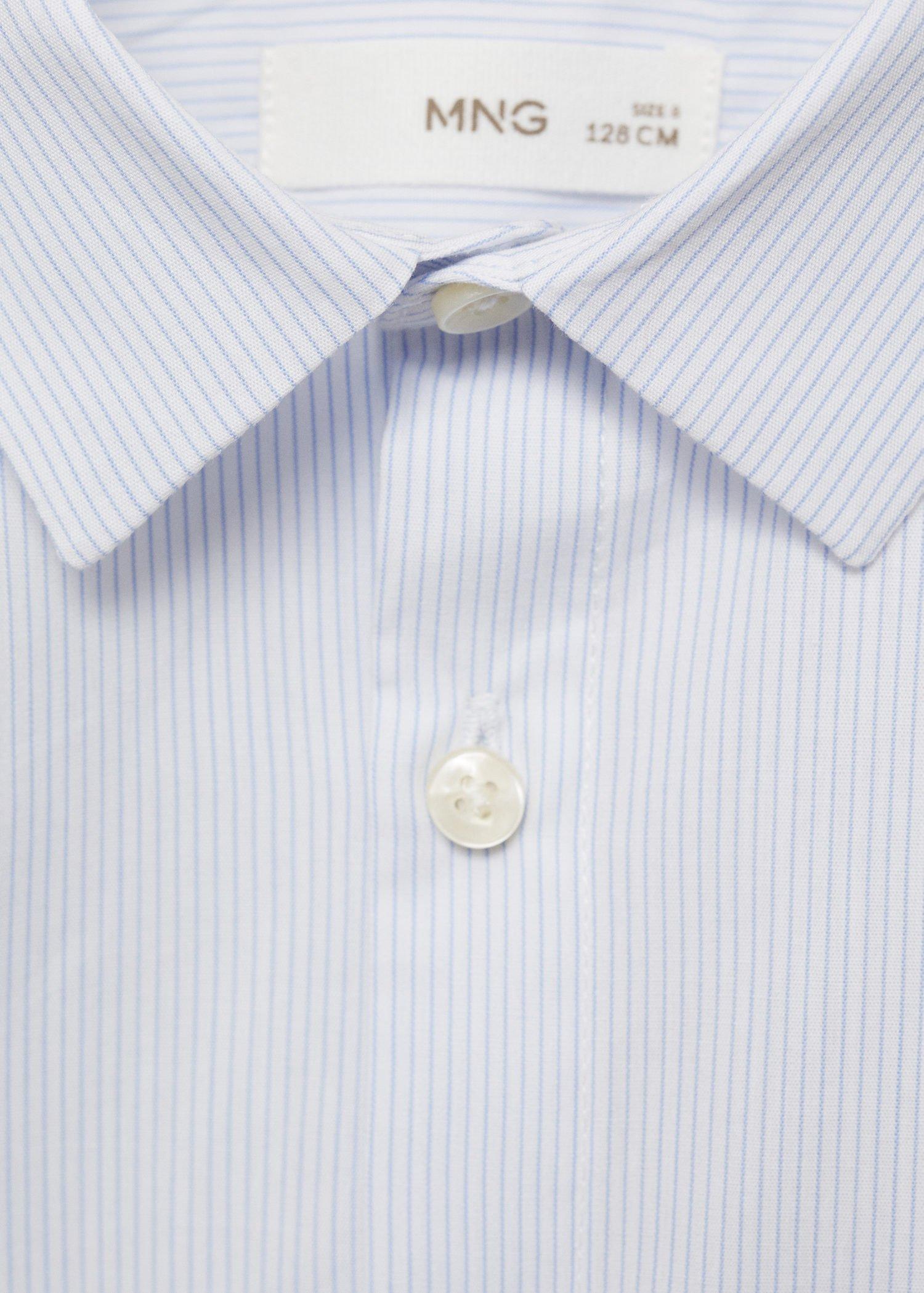 Blue Striped Oxford Shirt, Kids Boys, , medium