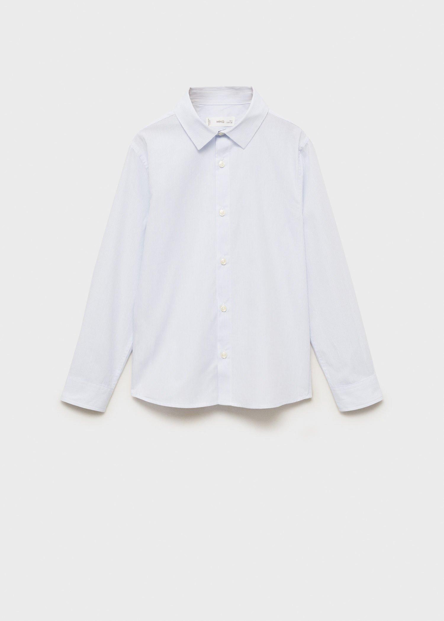 Blue Striped Oxford Shirt, Kids Boys, Light-Pastel Blue, medium