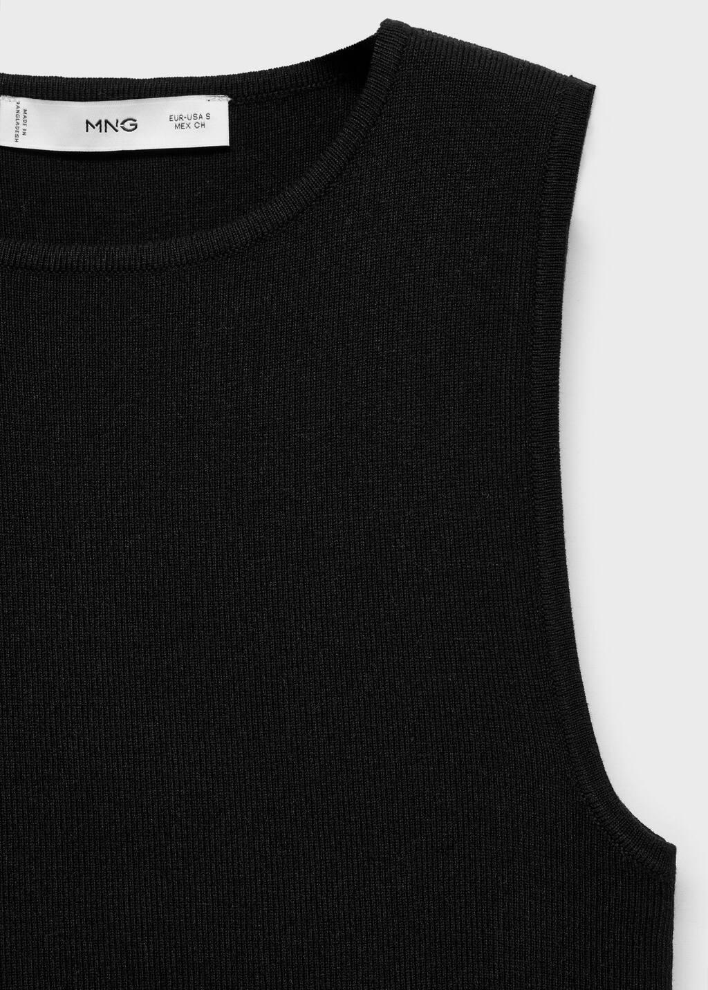 BLACK Fine-knit top, , large image number 4