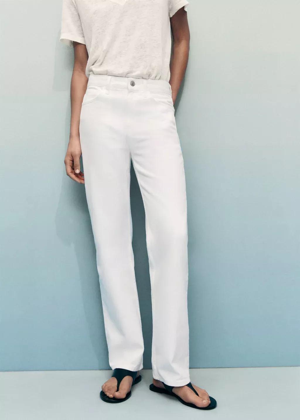 WHITE Matilda medium-rise straight-fit jeans, , large image number 0