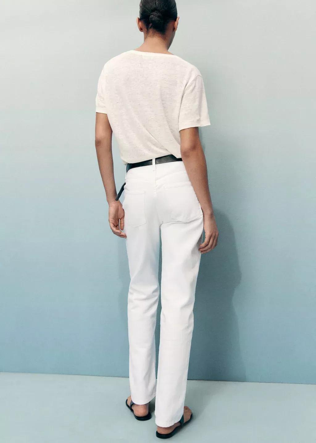 WHITE Matilda medium-rise straight-fit jeans, , large image number 5