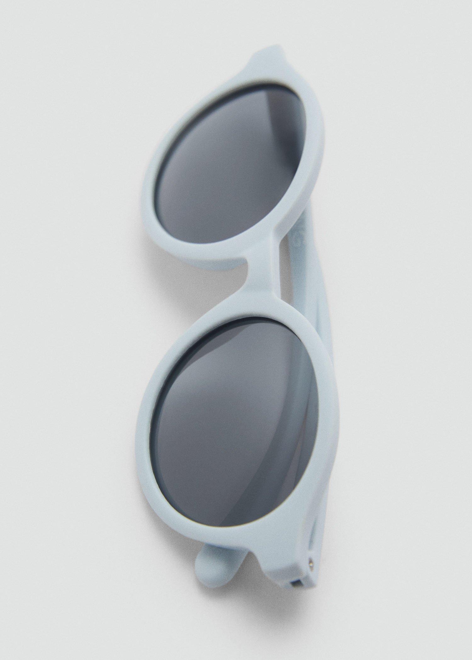 Blue Round-Framed Sunglasses, Baby Boys, Medium Blue, large image number 1