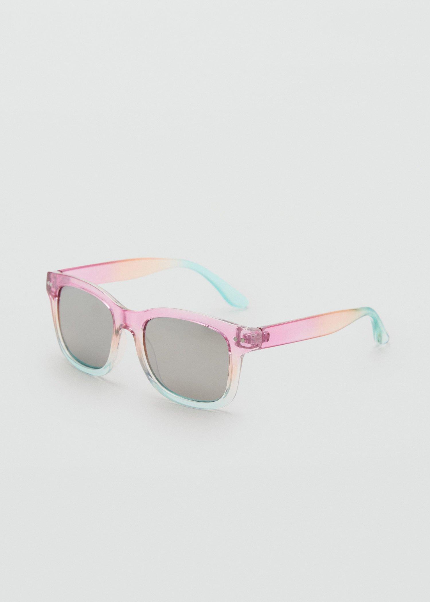 Green Square Sunglasses, Kids Girls, Turquoise - Aqua, large image number 2