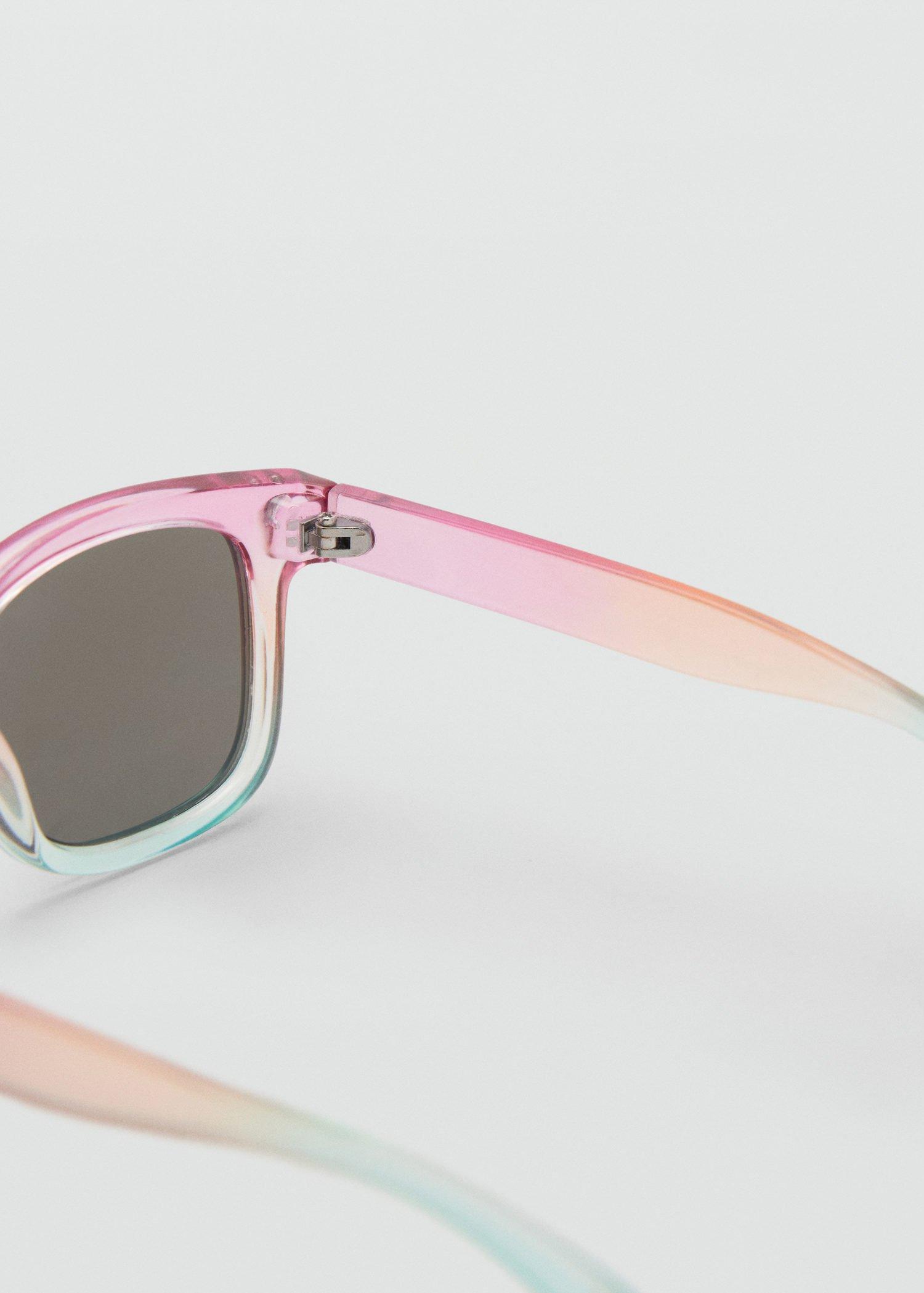 Green Square Sunglasses, Kids Girls, Turquoise - Aqua, large image number 3
