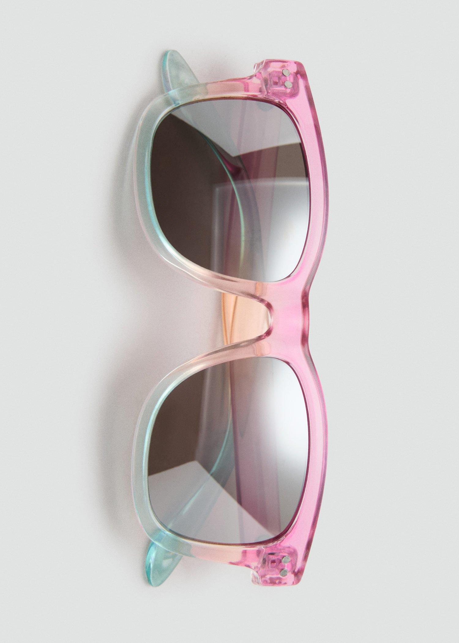 Green Square Sunglasses, Kids Girls, Turquoise - Aqua, large image number 4