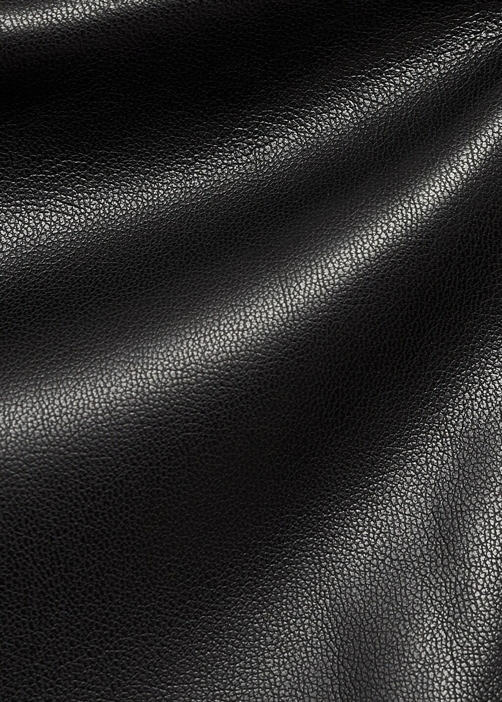 BLACK Leather-effect top with open shoulders, Black, large image number 3