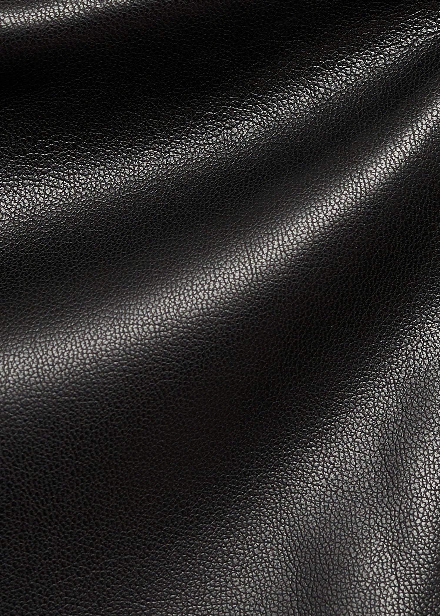BLACK Leather-effect top with open shoulders, Black, large image number 9