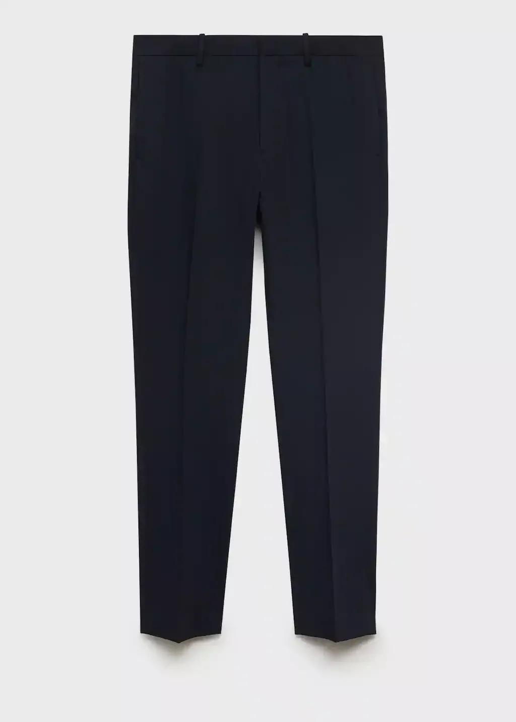 NAVY Stretch fabric super slim-fit suit trousers, Navy, large image number 0