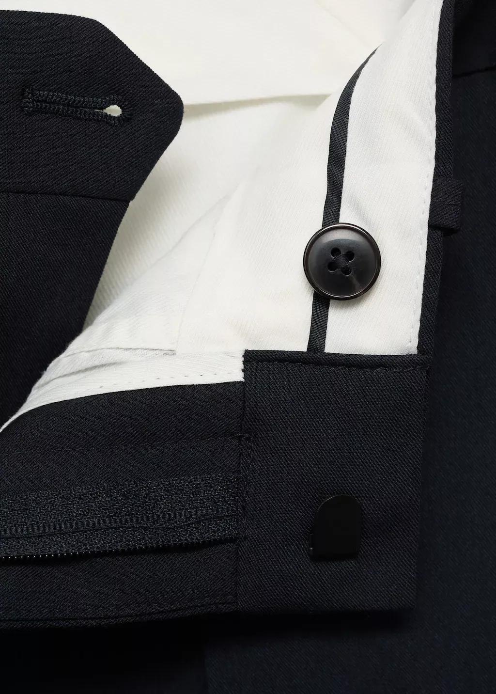 NAVY Stretch fabric super slim-fit suit trousers, Navy, large image number 1