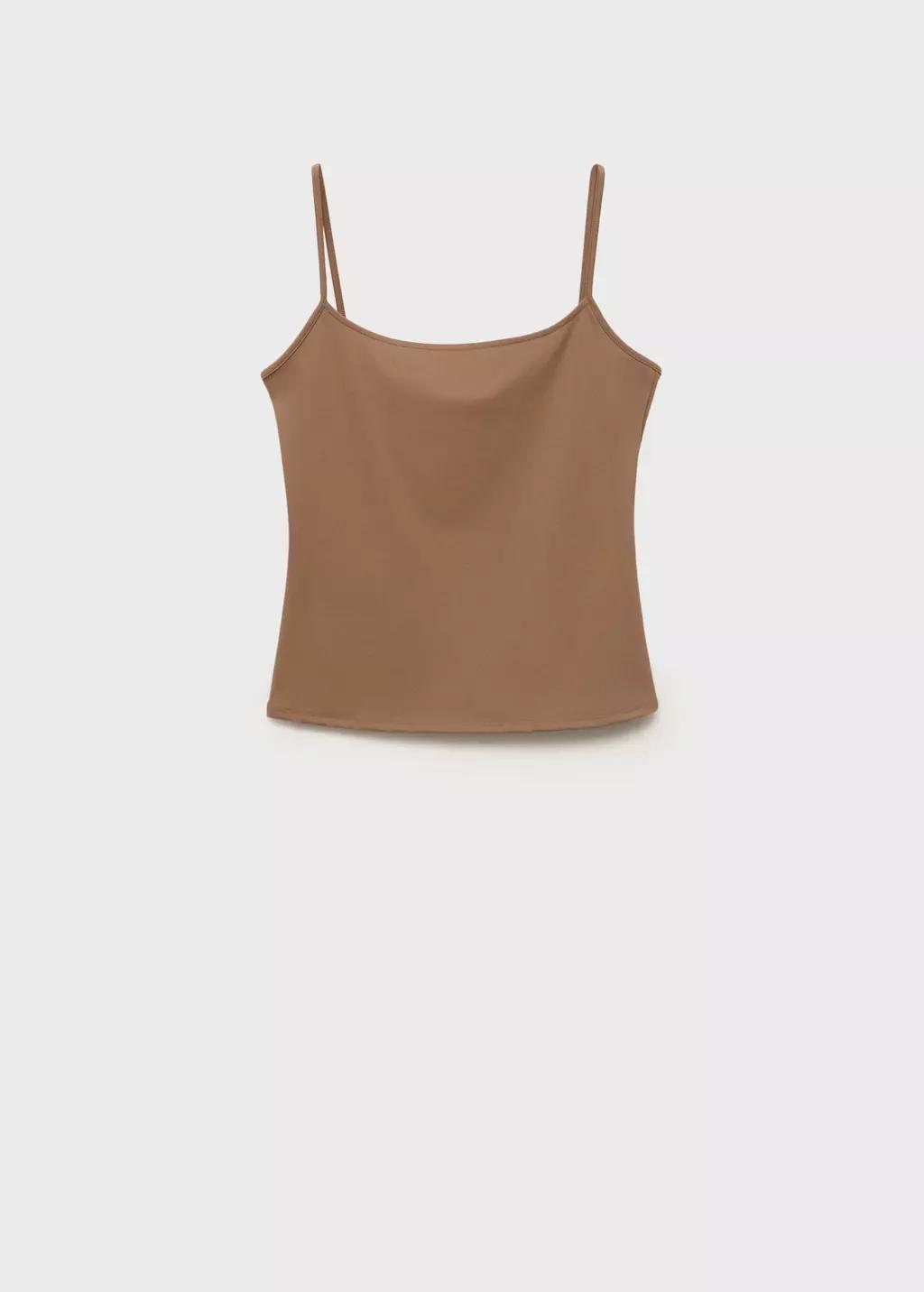 BROWN Spaghetti strap top, , large image number 3