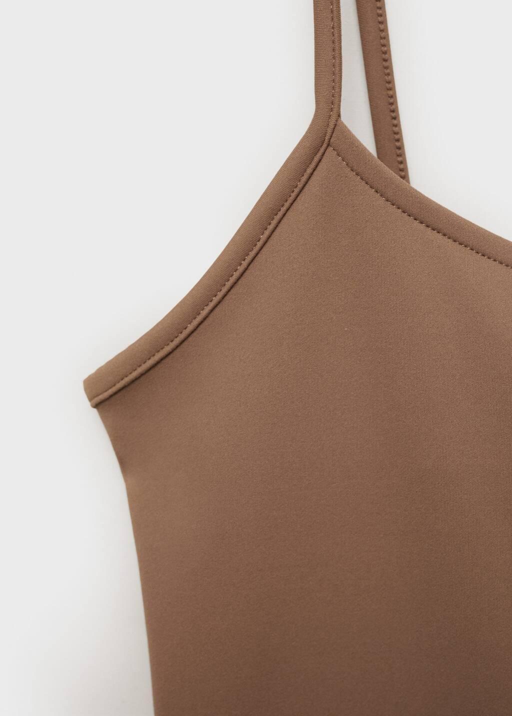 BROWN Spaghetti strap top, , large image number 4
