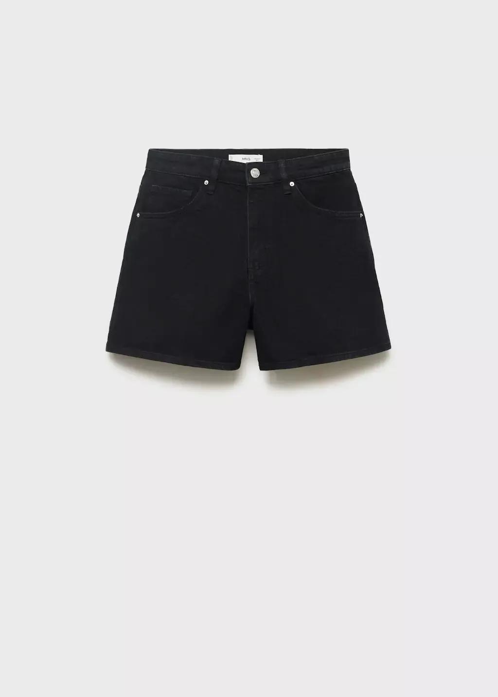 OPEN GREY High-waisted straight-fit denim shorts, , large image number 3
