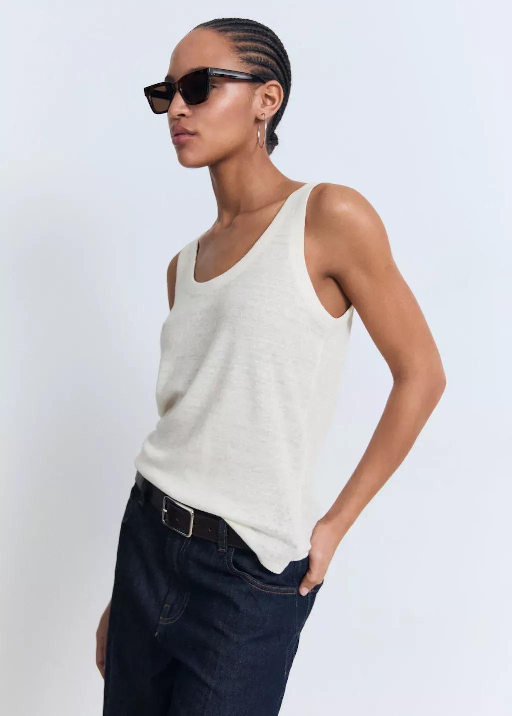 Strap linen top, , large image number 0