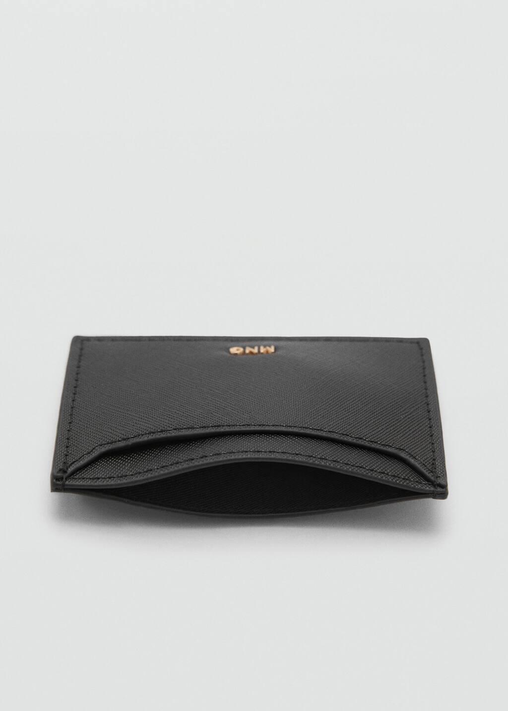 BLACK Saffiano-effect cardholder, 0201_99, large image number 1