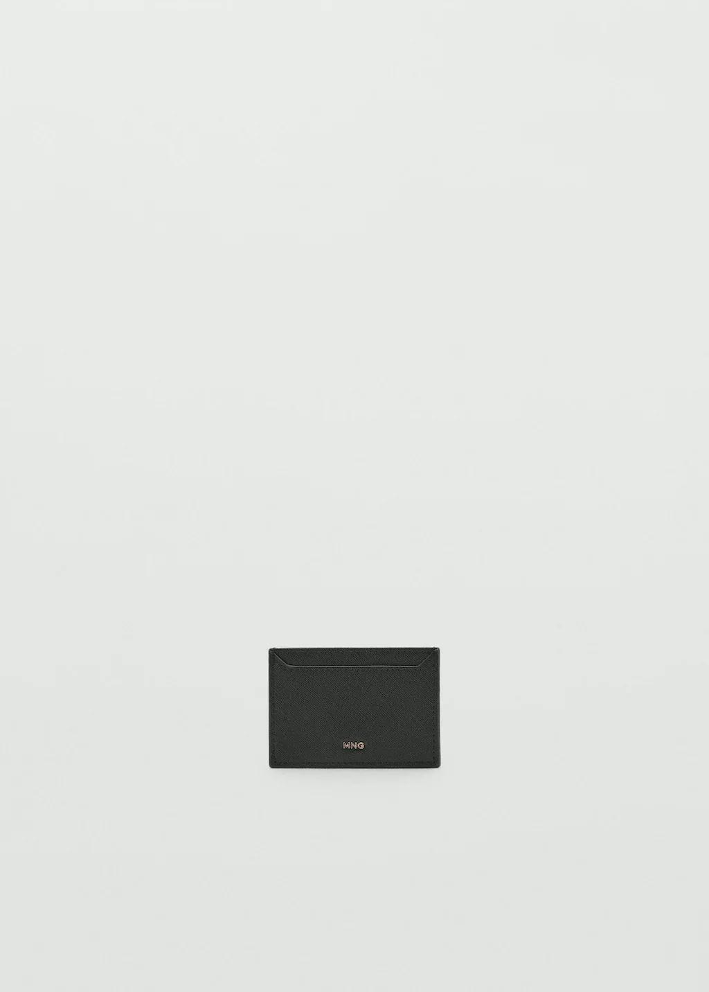 BLACK Saffiano-effect cardholder, 0201_99, large image number 2