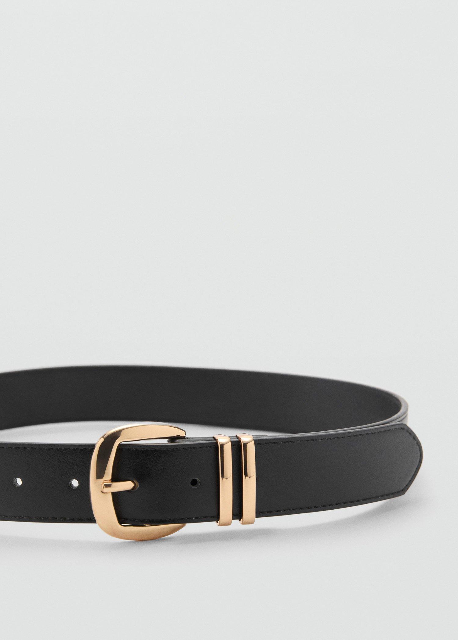 Black Metal Buckle Belt, , large image number 1