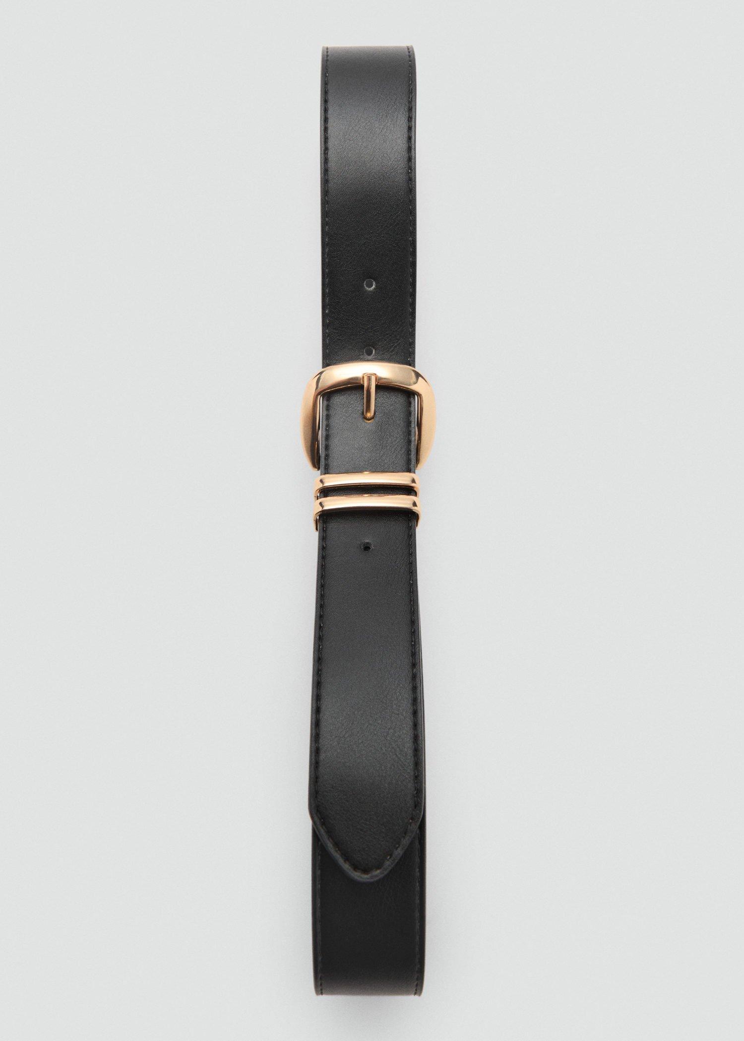 Black Metal Buckle Belt, , large image number 2