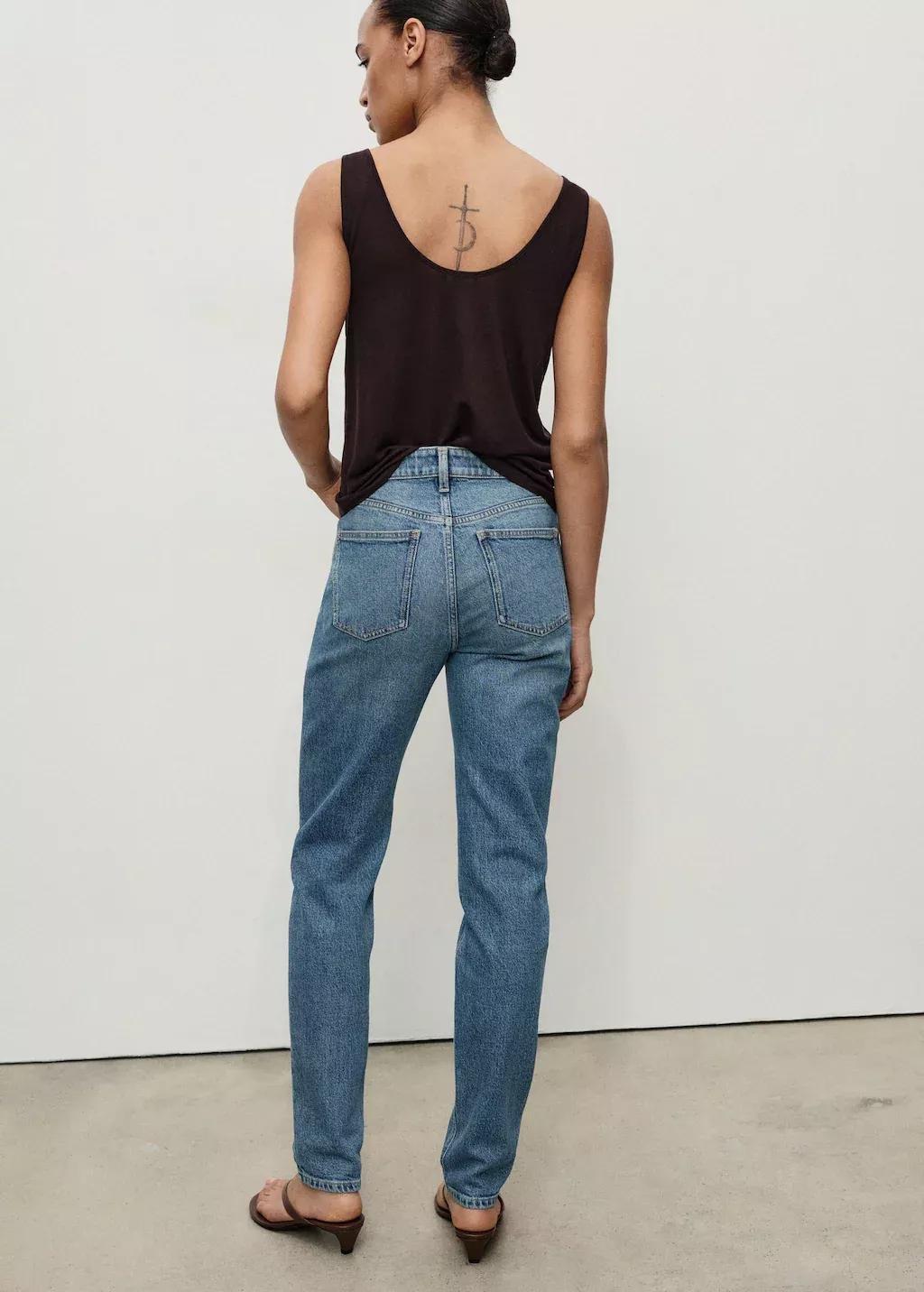 Blue New mom Comfort High-Rise Jeans, , large image number 4