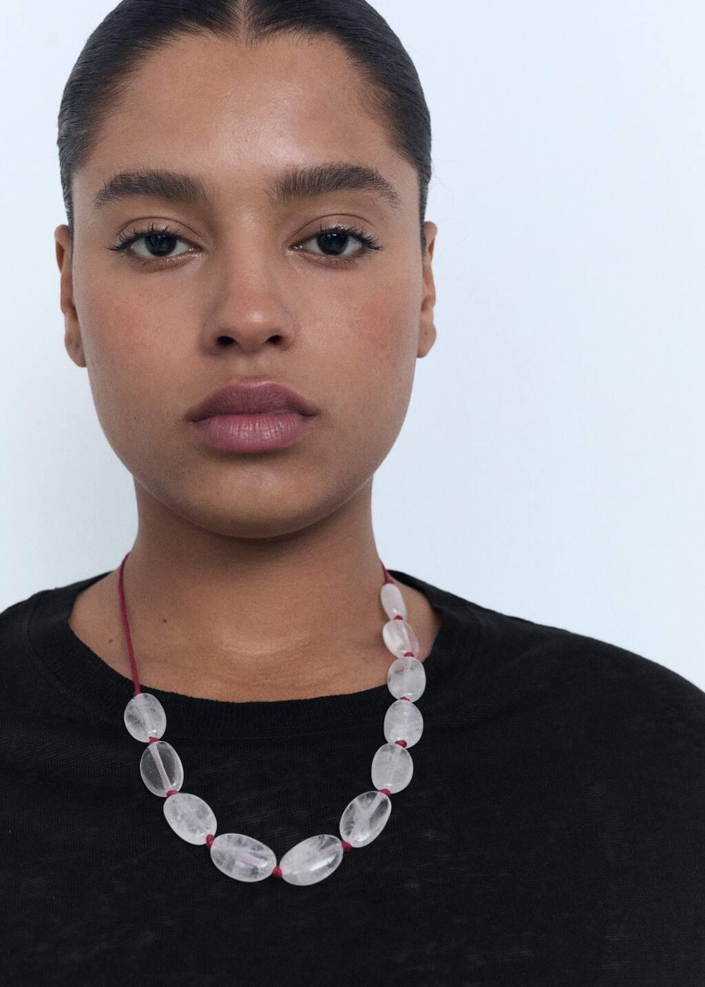 Black Short-Sleeved Linen T-Shirt, Black, large image number 4