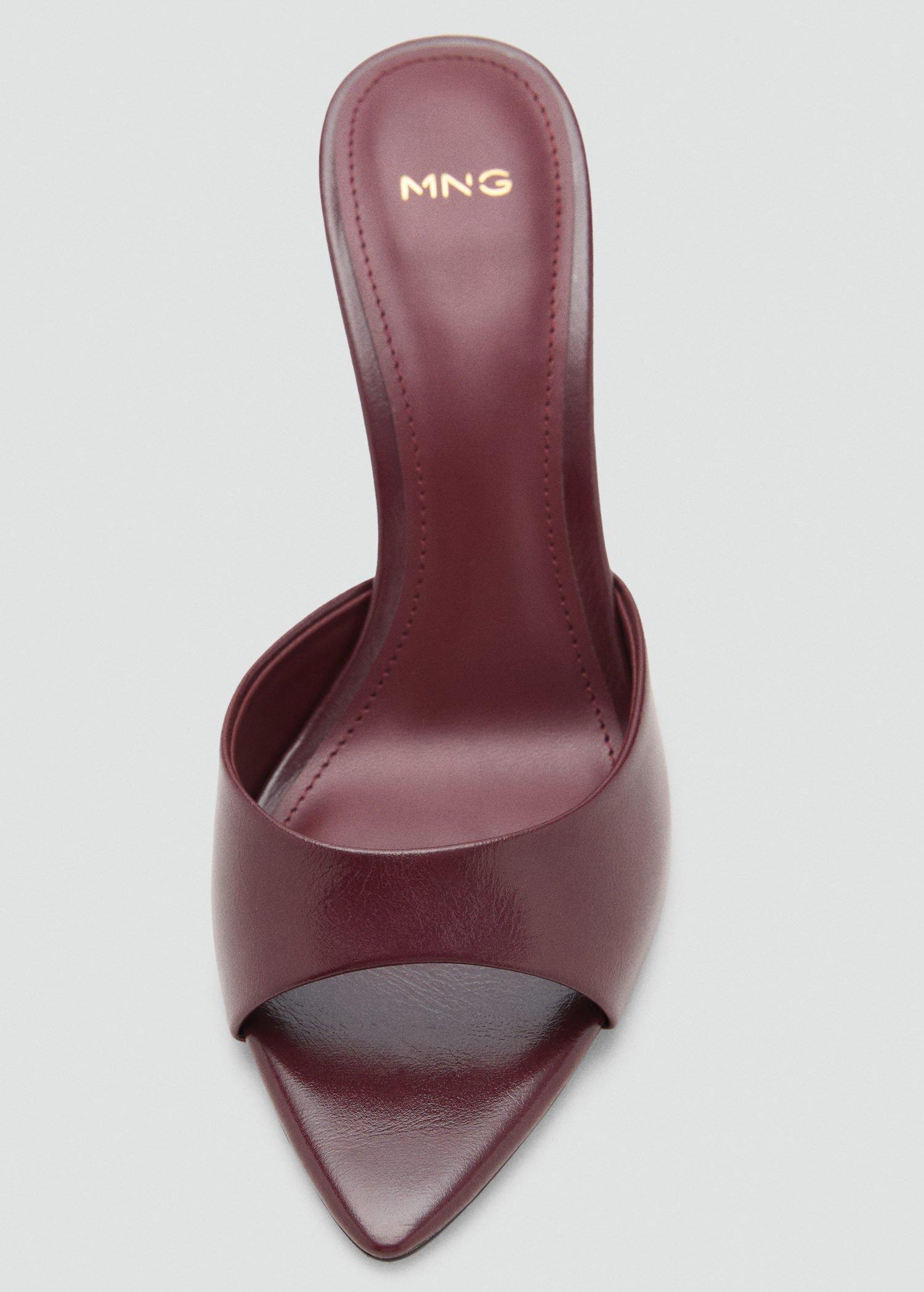 Red Pointed Heel Sandals, , large image number 0
