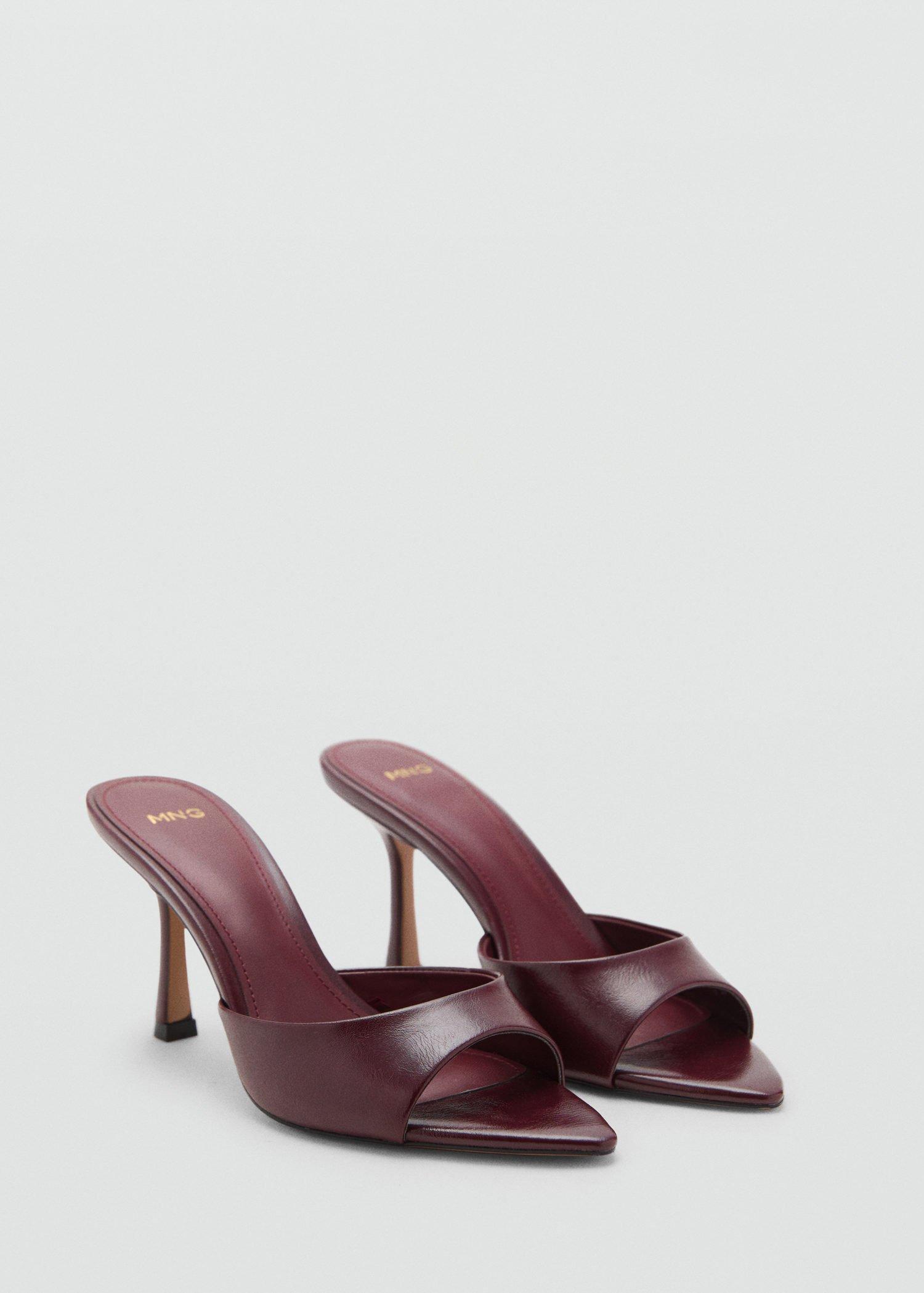 Red Pointed Heel Sandals, , large image number 2