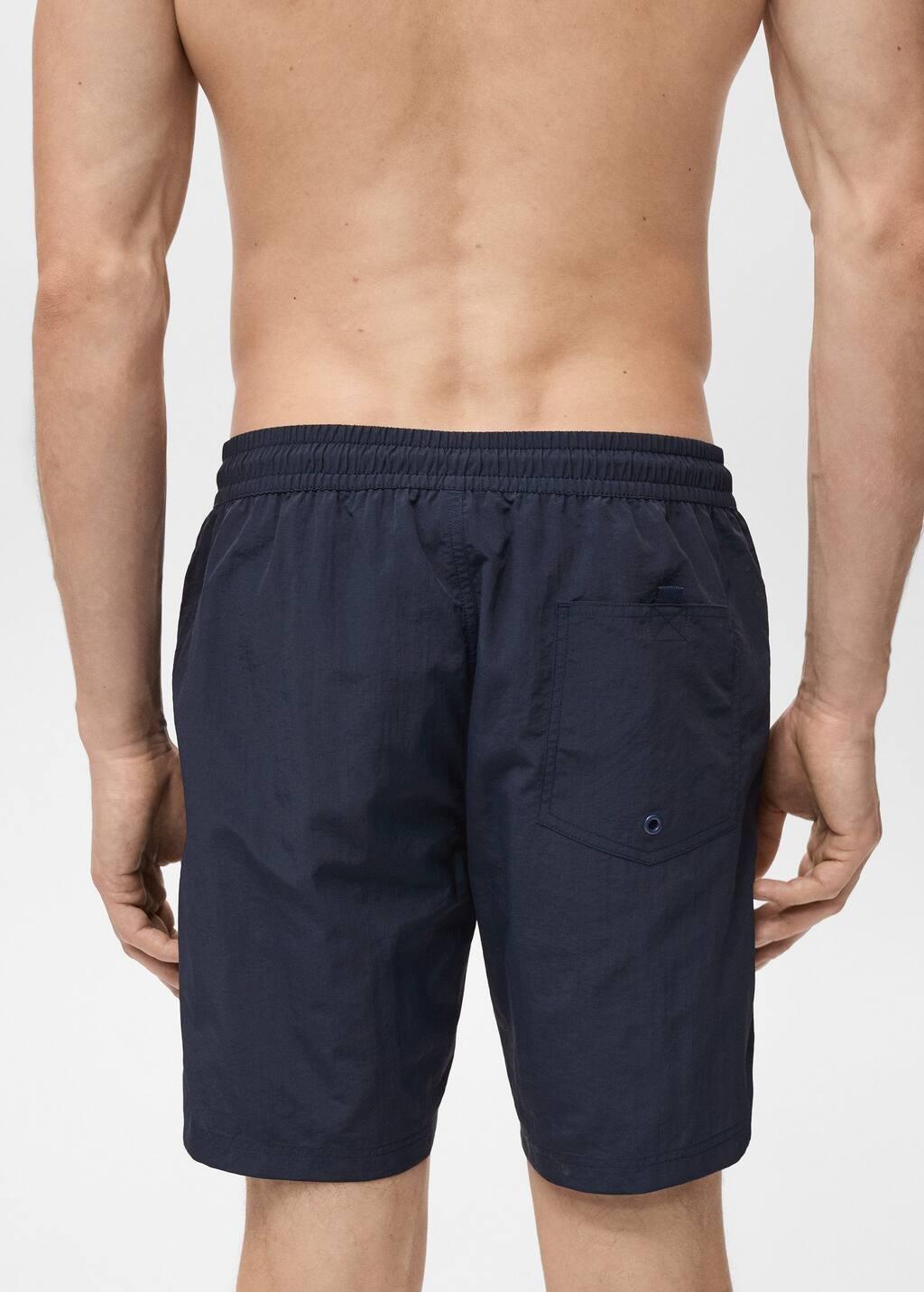 Navy Basic Drawstring Swimsuit, , large image number 5