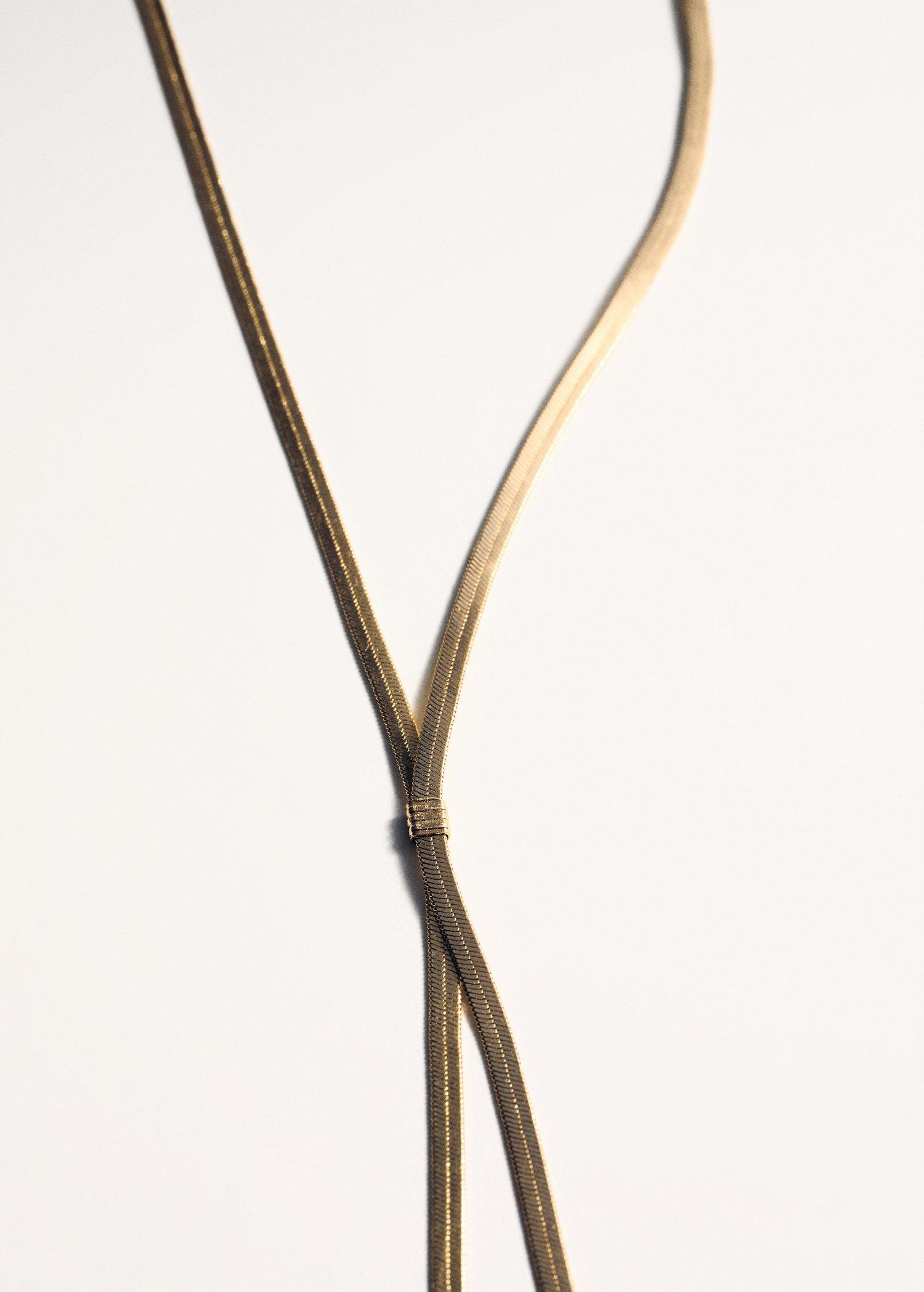 Gold Long Triple Necklace, 0201_OR, large image number 4