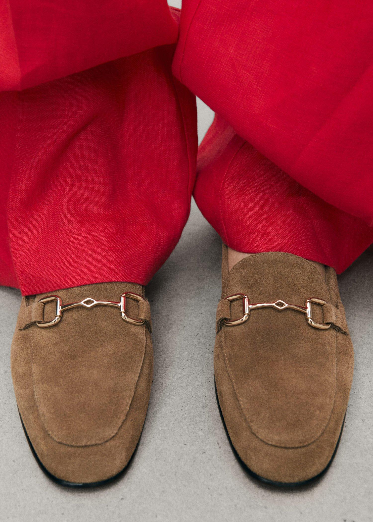 Brown Suede Moccasins With Buckle, , large image number 3