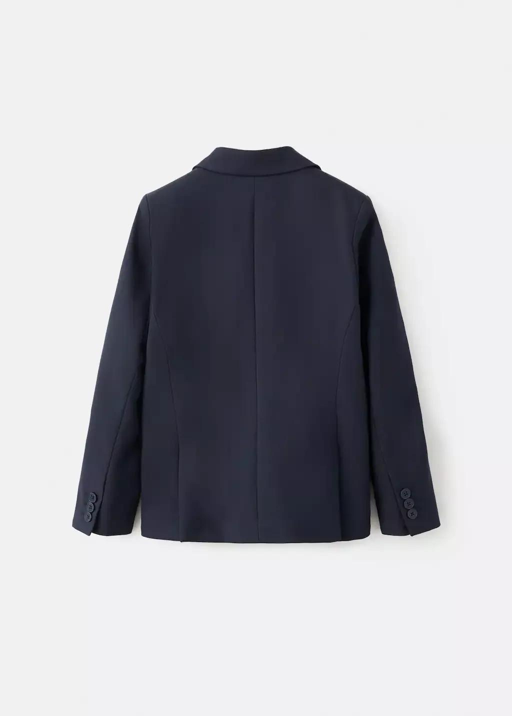 Navy Essential Cotton-Blend Blazer, Kids Boy, Navy, large image number 2