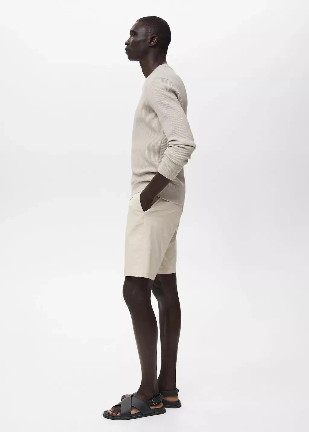 LIGHT BEIGE Slim-fit chino cotton bermuda shorts, Light Beige, large image number 2