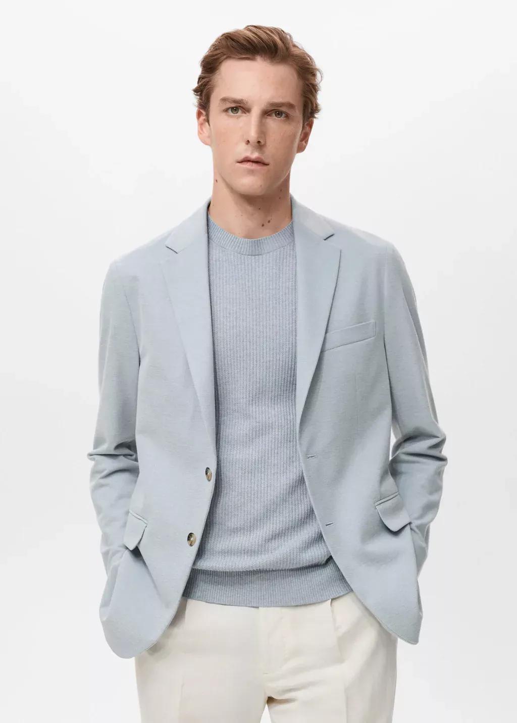 Blue Verner Slim-Fit Cotton Jacket, , large image number 0