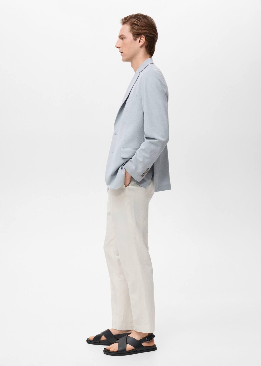 Blue Verner Slim-Fit Cotton Jacket, , large image number 2