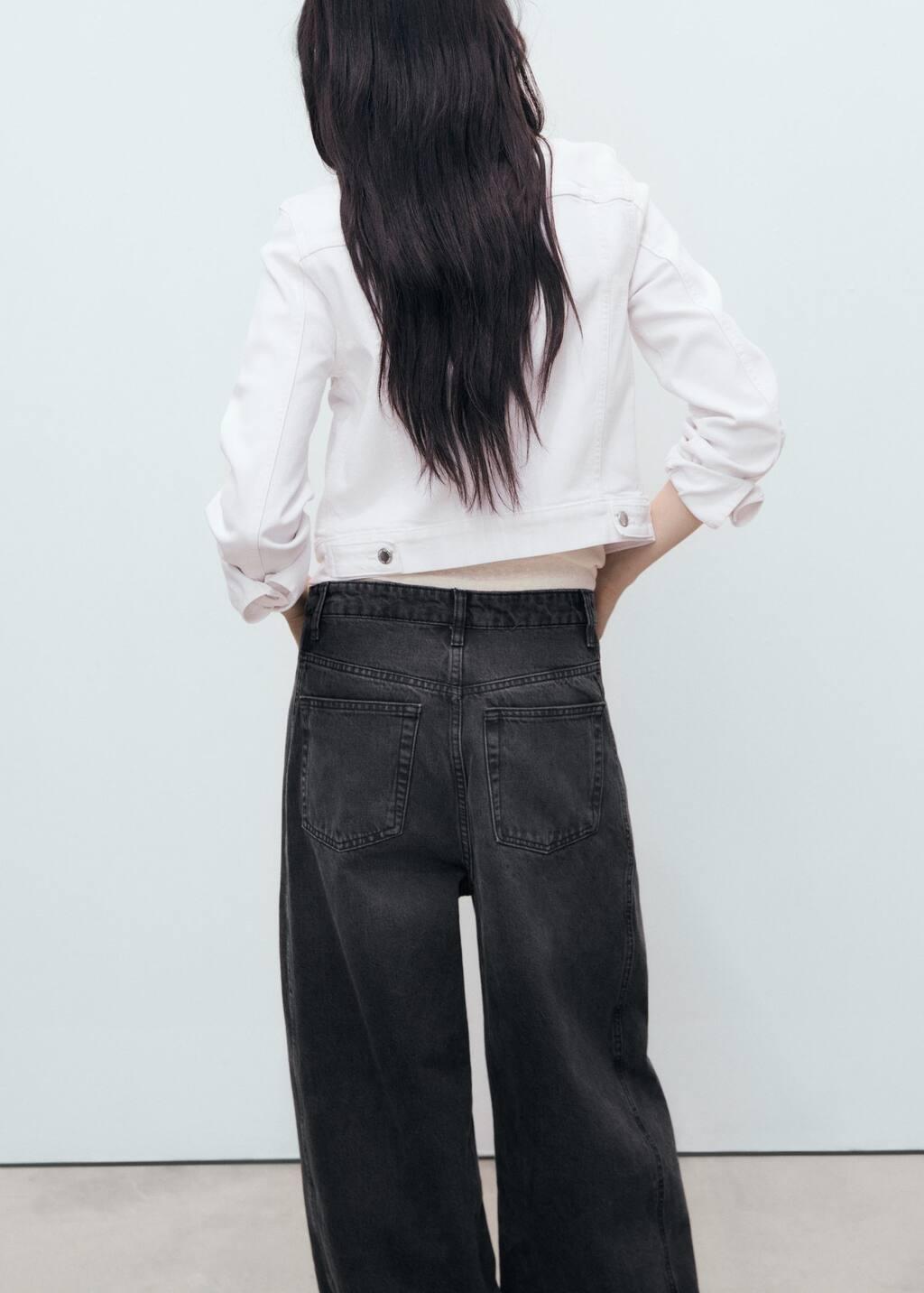 White Pockets Denim Jacket, White, large image number 8