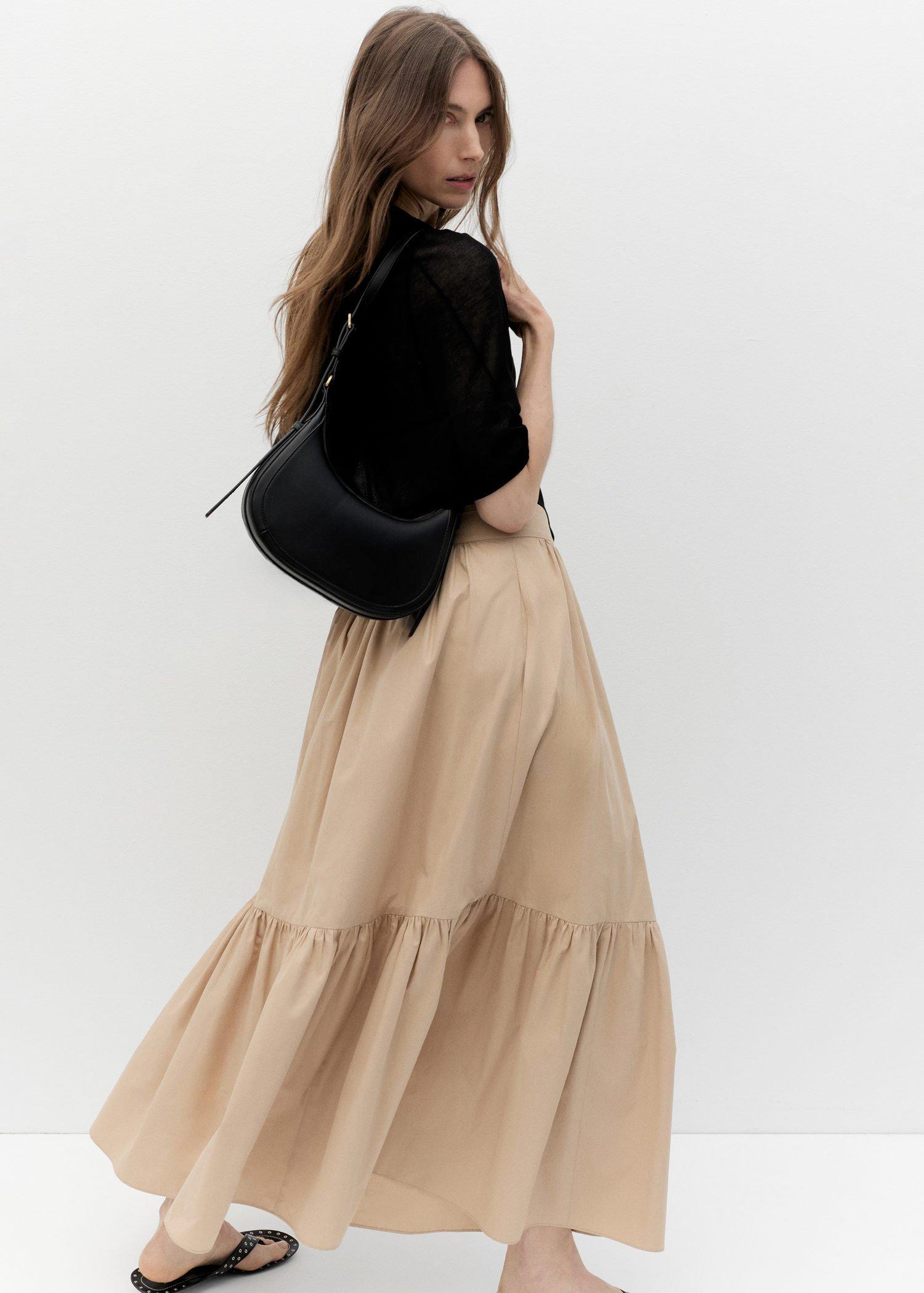 Black Oval Shoulder Bag, 0201_99, large image number 0