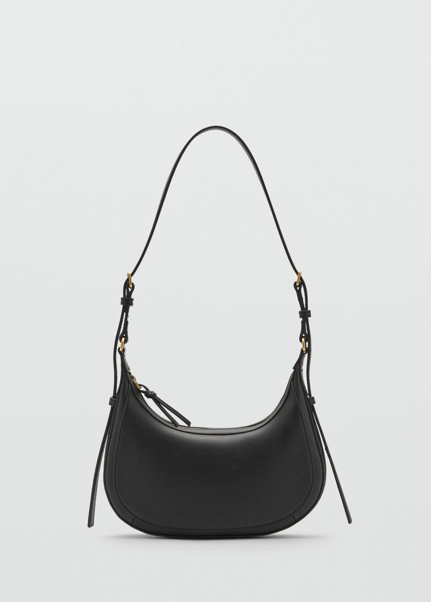 Black Oval Shoulder Bag, 0201_99, large image number 2