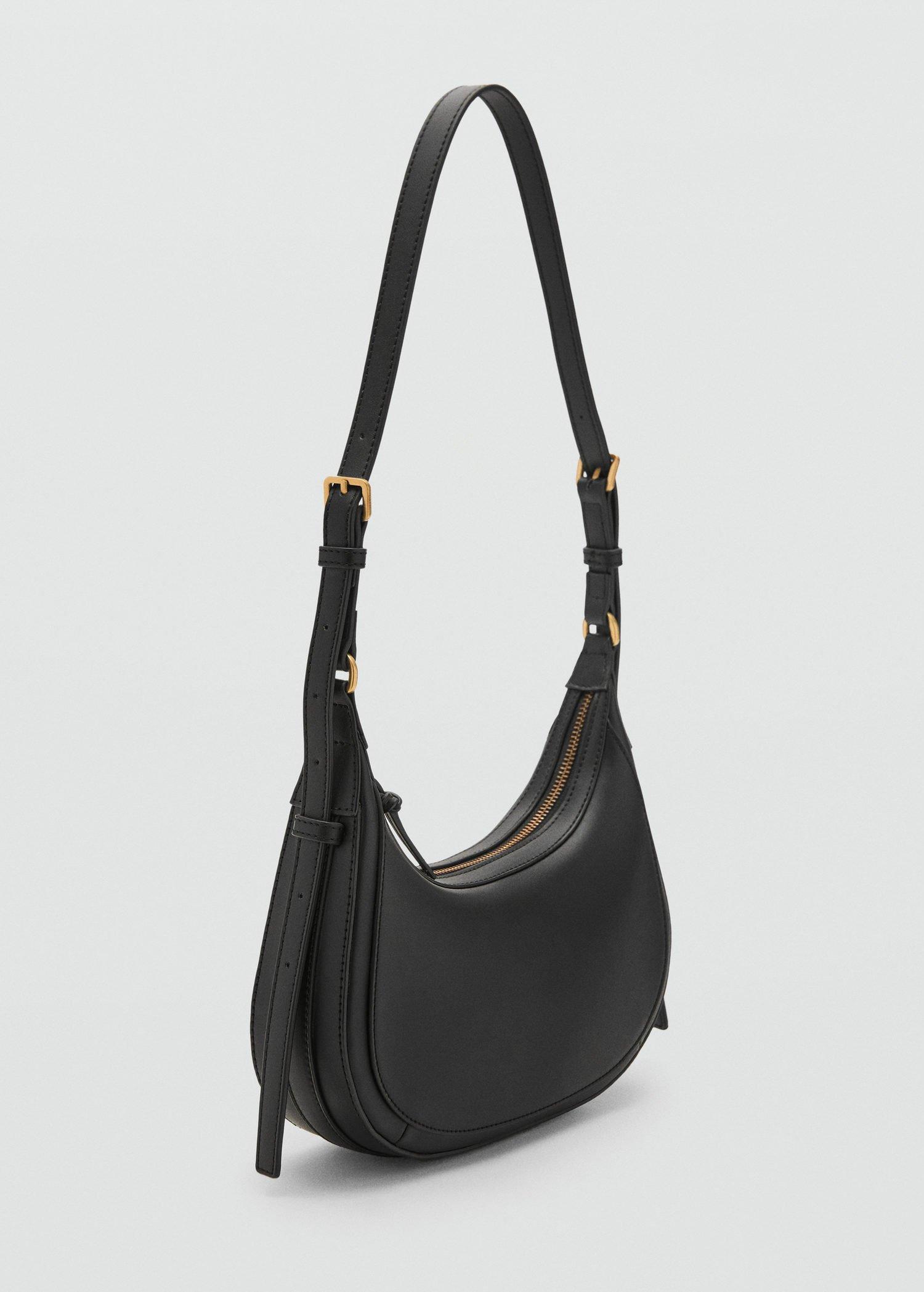 Black Oval Shoulder Bag, 0201_99, large image number 3