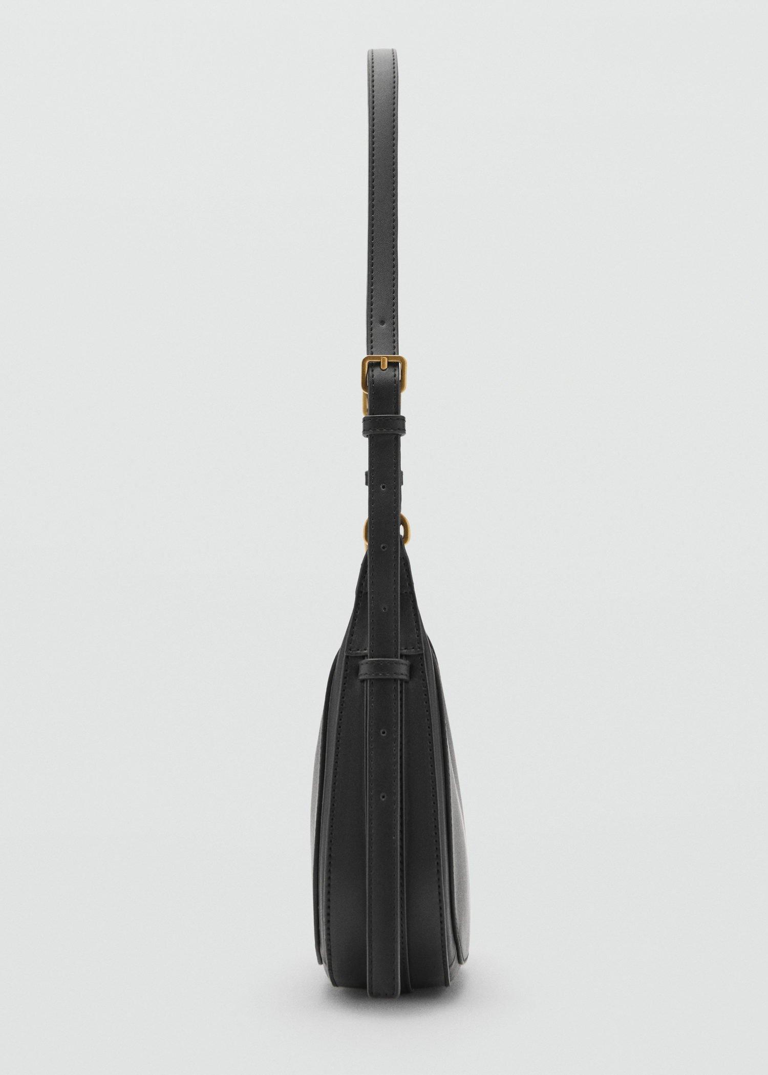 Black Oval Shoulder Bag, 0201_99, large image number 4