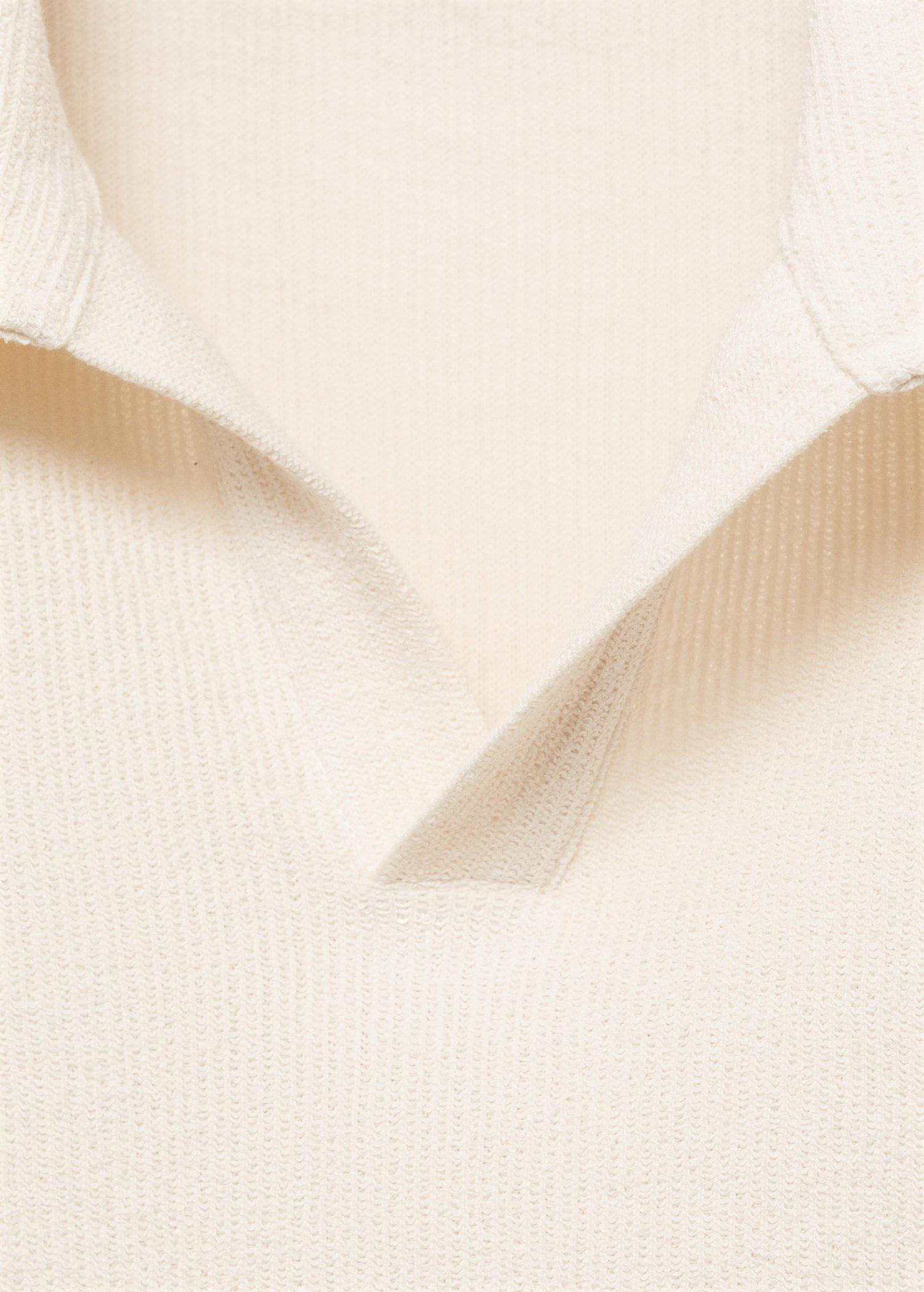 Beige Regular-Fit Textured Polo Shirt, , large image number 6