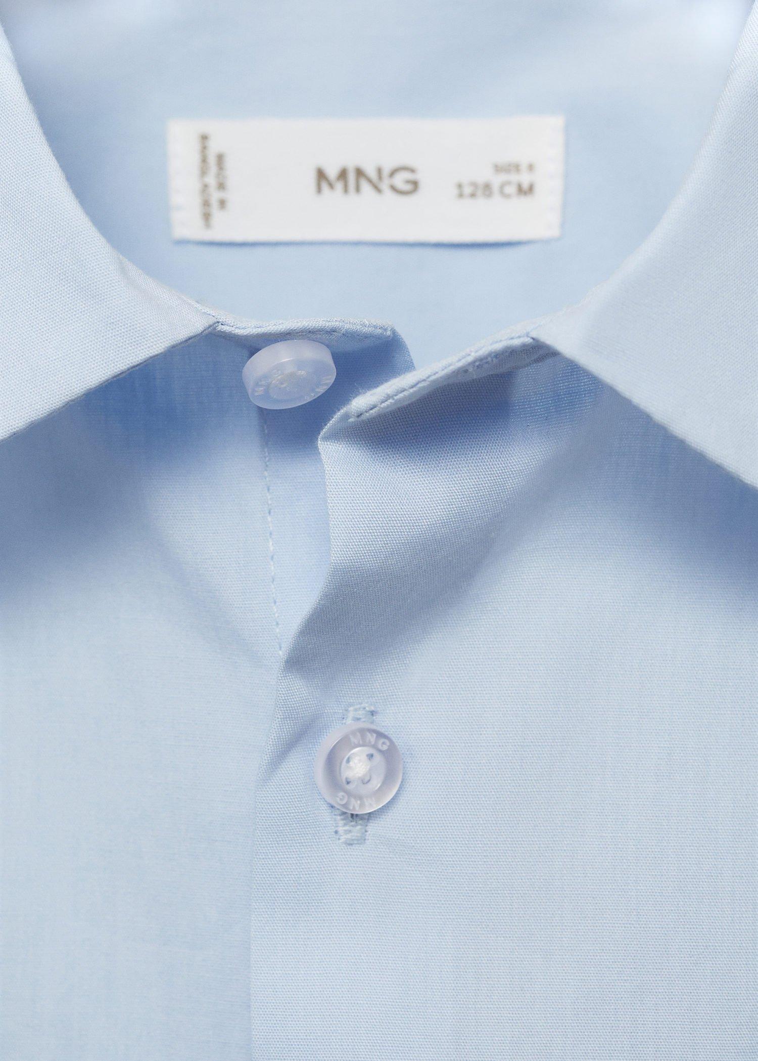Blue Oxford Cotton Shirt, Kids Boys, , large image number 2